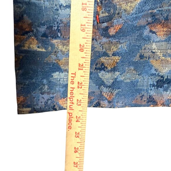 Vintage Canvasbacks Abstract Geometric Print Full Zip Jacket Womens SZ XL Blue - Picture 5 of 9